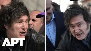 Rocks Thrown at Argentine President Javier Milei in Buenos Aires Amid Local Election Campaign | APT