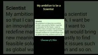 #ambition #scientist #why #smallessay #sentencesonambition