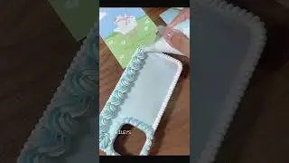Making a sparkly bunny character phone case 💙 #diy #satisfying #cute