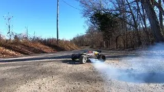 Traxxas RC 1/10 Scale Jato 3.3 Nitro Driveway Stone Throwing Runaway