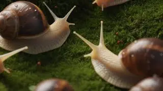 ASMR Nature Sleep: Slow Snail Crawling on Rock | Relaxing Night Garden Sounds