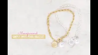 Monogrammed Simply Sweet Pearl Bracelet
