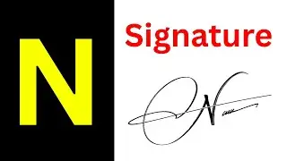 N signature style | N letter signature style | Signature ideas for letter N