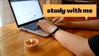 Real Time | Study with me | Burning Candle 🕯️ | White Noise