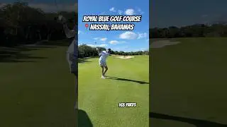 165 yards. Baby draw. DadCam never misses. Royal Blue Golf Club in Bahamas!