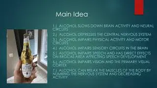 Alcohol and its Effect on the Central Nervous System
