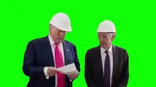 Trump and Powell clash over federal renovations costs Meme Green screen