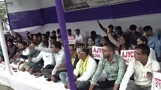 AJYCP protest demanding an immediate halt to all large-scale river dam projects Assam, India - 11...
