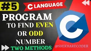 Check Given Number Is Even Or Odd | Even Odd Program | C Language #cprogramming  #coding #code