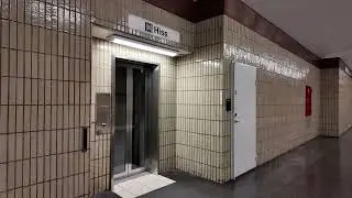Sweden, Stockholm, Midsommarkransen Subway Station, 2X escalator, 1X elevator