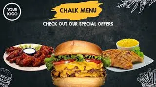 Digital Menu for Restaurants &ndash; PowerPoint Animated Template (Chalk Menu)