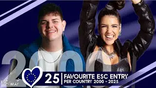 Favourite Eurovision entry per country | 2000 - 2025