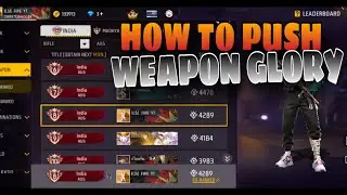 How to push weapon glory 🥶 in free fire mobile 😮