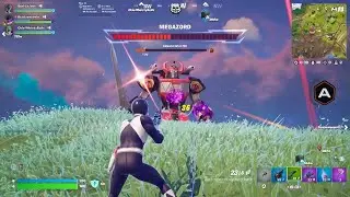 Battling Megazord is so much fun! #fortnite #event #powerrangers #blackranger 