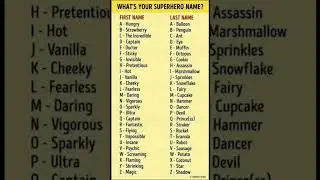 What is your superhero name #trend #shorts #name #superhero