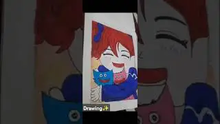 poppi drawing with hugi-bugi and kissi-missi👾👽