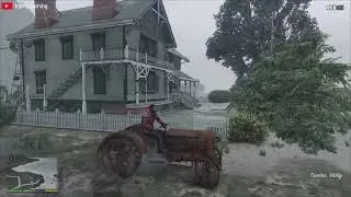 An old rusty tractor