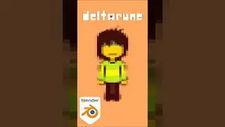 3D Modeling Kris from DELTARUNE in Blender! #blender3d #deltarune #timelapse