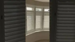 Full height style Shutters in Silk White with Black hardware and&nbsp;hidden&nbsp;tilt