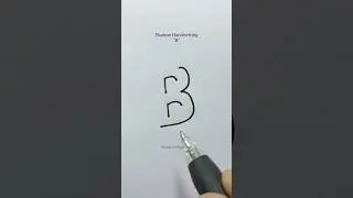 Shadow Handwriting - B | Satish Calligraphy #satishcalligraphy #calligraphy #shorts