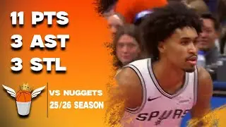 Dylan Harper 11 Points/3 Assists/3 Steals vs Nuggets Full Highlights! (11/28/2025)