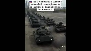 T-14 tancurile Armata exers&acirc;nd &bdquo;coordonarea de luptă a batalionului de tancuri.
