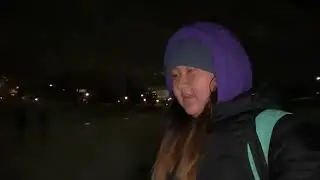 Skating at night, Ottawa Rideau canal Skateway 2022