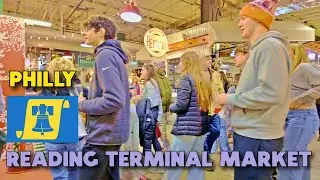 【4K】𝐖𝐀𝐋𝐊 🇺🇸 Reading Terminal Market in Philadelphia, PA
