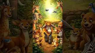 🤣 जब गधा बना शेर | Moral Story for Kids 🐴🦁 | Hindi Story