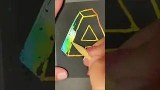 Incredible 3D Drawing - Letter &lsquo;A&rsquo; on Scratch Paper | Creativity! #scratch #funtime #colourful #fun