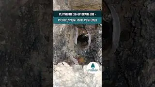Plymouth Drain Dig-Up is Confirmed Beyond the Property Boundary! #shorts #drainrepairs #drainsurvey