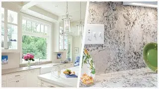75 Traditional Kitchen With Stone Slab Backsplash Design Ideas You'll Love 🟡