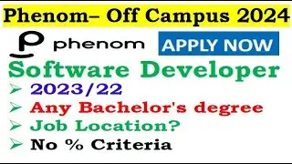 Phenom is hiring 2023/22 Batch | No % Criteria | job Location? | Selection Process?#jobupdates4u