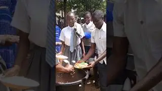 Lunch in an  African Village school -  student #africa #school #schoollife #shorts