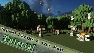 Minecraft Tutorial: How to Build Street Lamps & Fire pots! (Light Up Your Cities & Towns)