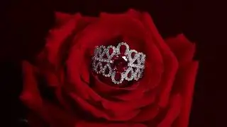 Luxury Lab Created Red Ruby Ring, Best Anniversary for Her