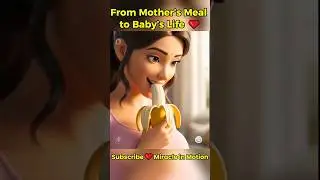 From Mother&rsquo;s Meal to Baby&rsquo;s Life ❤️ #shorts #miracleinmotion #pregnant #baby