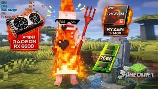 Тест шейдеров BSL в Minecraft на RX 6600 + Ryzen 5 1400