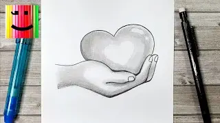 Comment Dessiner un Coeur dans une Main - Tuto Dessin Avoir le Coeur sur la Main