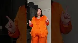 Trying a plus size orange suit! Should I keep it? #plussizefashion #plussize #summer #ootd