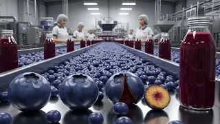 How Blueberry Juice Is Made Inside a Modern Factory