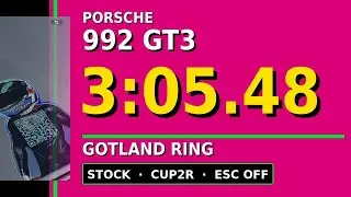 Porsche 992 GT3 @ Gotland Ring (7.3 km) &ndash; 3:05.48 min 100% Stock, ESC Off, TC On, Cup2R Tires