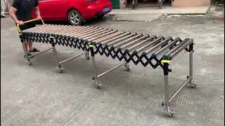 Powered Flexible portable Roller conveyor Telescopic Truck Unloading Conveyor for warehouse