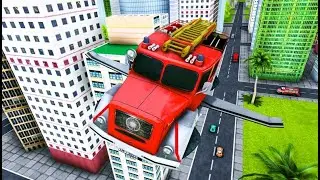 Real Flying Fire Truck Robot Rescue Simulator - Android Gameplay FHD