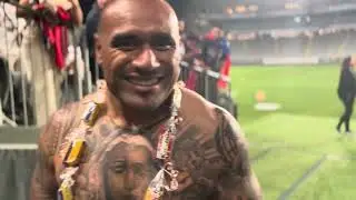Toa Samoa at Eden Park:  Post game reaction with fans