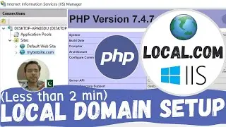 Local Domain Setup with IIS Manager - PHP SITE (Less than 2 minutes) | WebAppCoder
