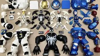 lego hulkbuster | hulkbuster white vs iron patriot and venom | minifigure lego unofficial 