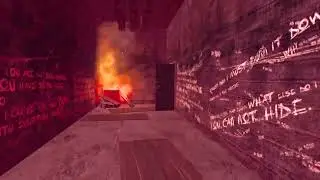 Slender The Arrival 1.0 version burned house bug red color version