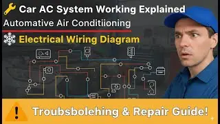 🔧 Car AC System Working Explained Automotive Air Conditioning ❄️ Electrical Wiring Diagram