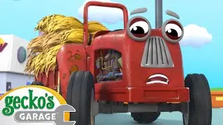 Tractor Trouble | Gecko's Garage Fun Cartoon | Moonbug Kids Cartoon Adventure